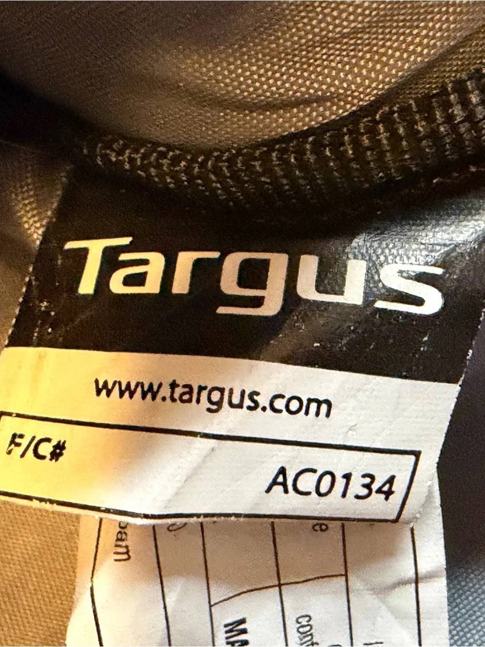 Targus Black Laptop Bag with Shoulder Strap